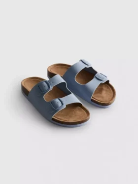 Mule-Sandalen mit doppeltem Schnallenriemen