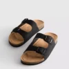 Mule-Sandalen mit doppeltem Schnallenriemen