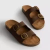 Mule-Sandalen mit doppeltem Schnallenriemen