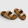 Mule-Sandalen mit doppeltem Schnallenriemen