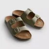 Mule-Sandalen mit doppeltem Schnallenriemen