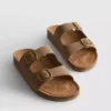 Mule-Sandalen mit doppeltem Schnallenriemen