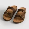Mule-Sandalen mit doppeltem Schnallenriemen