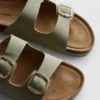 Mule-Sandalen mit doppeltem Schnallenriemen