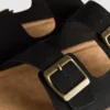 Mule-Sandalen mit doppeltem Schnallenriemen