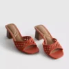 Mule-Sandalen mit eckiger Zehenpartie und Blockabsatz