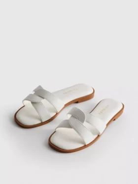 Mule-Sandalen mit gedrehten Riemen