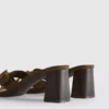 Mule-Sandalen mit Schnallen und Blockabsatz