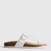 Mule-Sandalen mit T-Steg und Schnalle
