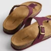 Mule-Sandalen mit T-Steg und Schnalle
