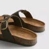 Mule-Sandalen mit T-Steg und Schnalle