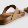 Mule-Sandalen mit T-Steg und Schnalle