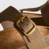 Mule-Sandalen mit T-Steg und Schnalle