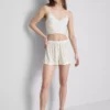 Nahtlos bedrucktes, kurz geschnittenes Schlafanzug-Cami-Top Nahtlos bedrucktes, kurz geschnittenes Schlafanzug-Cami-Top