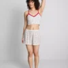 Nahtlos bedrucktes, kurz geschnittenes Schlafanzug-Cami-Top Nahtlos bedrucktes, kurz geschnittenes Schlafanzug-Cami-Top