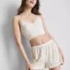 Nahtlos bedrucktes, kurz geschnittenes Schlafanzug-Cami-Top Nahtlos bedrucktes, kurz geschnittenes Schlafanzug-Cami-Top
