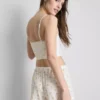 Nahtlos bedrucktes, kurz geschnittenes Schlafanzug-Cami-Top Nahtlos bedrucktes, kurz geschnittenes Schlafanzug-Cami-Top