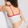 Nahtlos bedrucktes, kurz geschnittenes Schlafanzug-Cami-Top Nahtlos bedrucktes, kurz geschnittenes Schlafanzug-Cami-Top