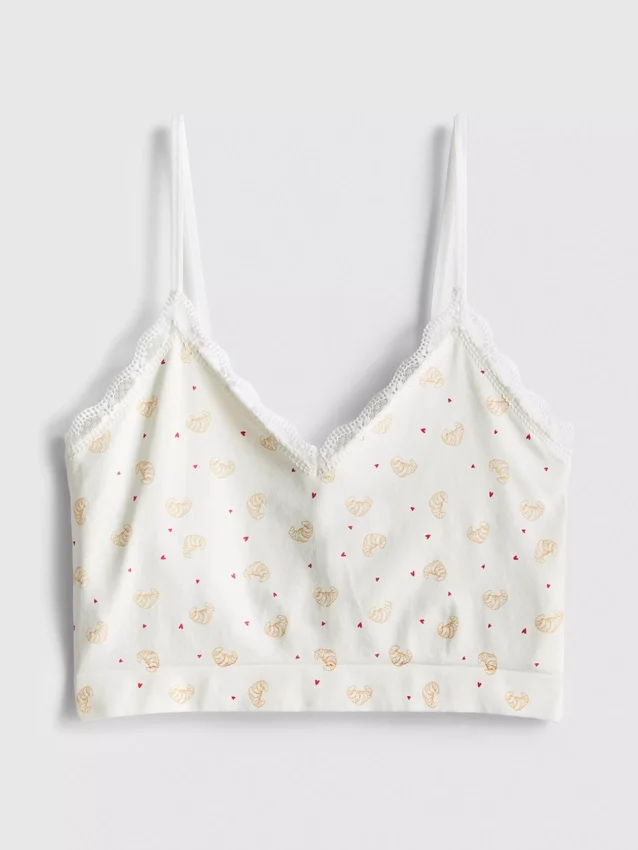 Nahtlos bedrucktes, kurz geschnittenes Schlafanzug-Cami-Top Nahtlos bedrucktes, kurz geschnittenes Schlafanzug-Cami-Top