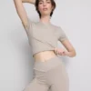 Nahtlose Active-Shorts mit überkreuztem Bund