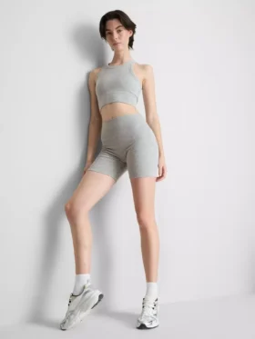 Nahtlose, gerippte Sportshorts