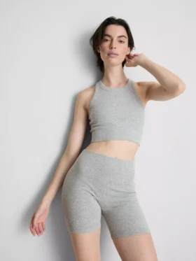 Nahtlose, gerippte Sportshorts
