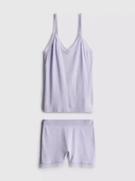 Nahtloser Cami-Shorty-Schlafanzug