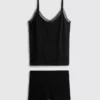 Nahtloser Cami-Shorty-Schlafanzug