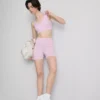 Nahtloses Active-Crop-Top mit gekreuztem Rücken