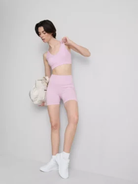 Nahtloses Active-Crop-Top mit gekreuztem Rücken