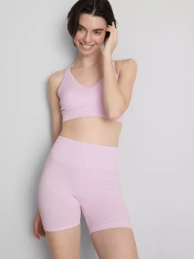 Nahtloses Active-Crop-Top mit gekreuztem Rücken