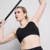 Nahtloses Active-Crop-Top mit gekreuztem Rücken