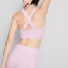 Nahtloses Active-Crop-Top mit gekreuztem Rücken