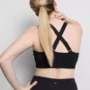 Nahtloses Active-Crop-Top mit gekreuztem Rücken