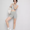 Nahtloses, geripptes, kurzes Tanktop