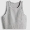 Nahtloses, geripptes, kurzes Tanktop