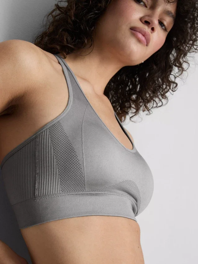 Nahtloses, hochglänzendes Active-Crop-Top Nahtloses, hochglänzendes Active-Crop-Top