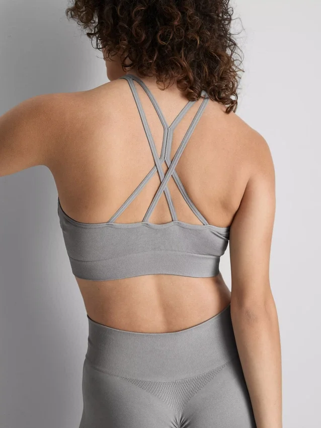 Nahtloses, hochglänzendes Active-Crop-Top Nahtloses, hochglänzendes Active-Crop-Top