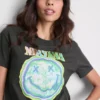 Nirvana-Band-T-Shirt aus gewaschener Baumwolle Nirvana-Band-T-Shirt aus gewaschener Baumwolle