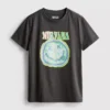 Nirvana-Band-T-Shirt aus gewaschener Baumwolle Nirvana-Band-T-Shirt aus gewaschener Baumwolle