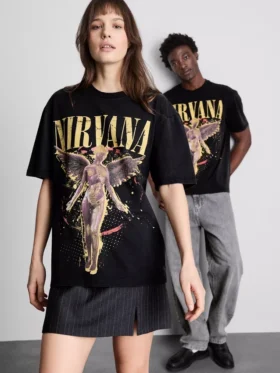 Nirvana-Engel-Grafik-Hemd