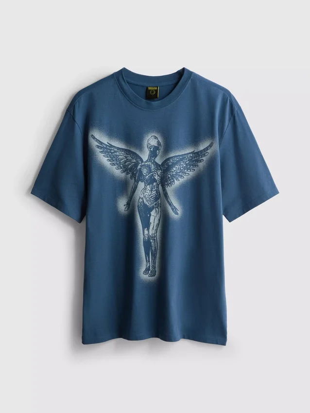 Nirvana-Engel-Grafik-Hemd Nirvana-Engel-Grafik-Hemd