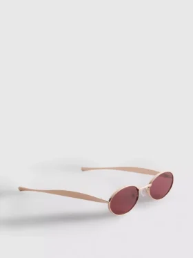 Ovale Sonnenbrille aus Metall
