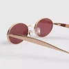 Ovale Sonnenbrille aus Metall Ovale Sonnenbrille aus Metall