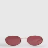 Ovale Sonnenbrille aus Metall Ovale Sonnenbrille aus Metall