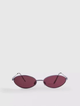 Ovale Sonnenbrille im 90er-Jahre-Stil mit getönten Gläsern