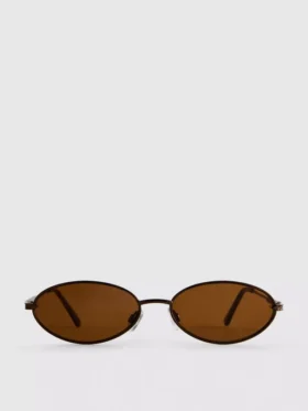 Ovale Sonnenbrille im 90er-Jahre-Stil mit getönten Gläsern