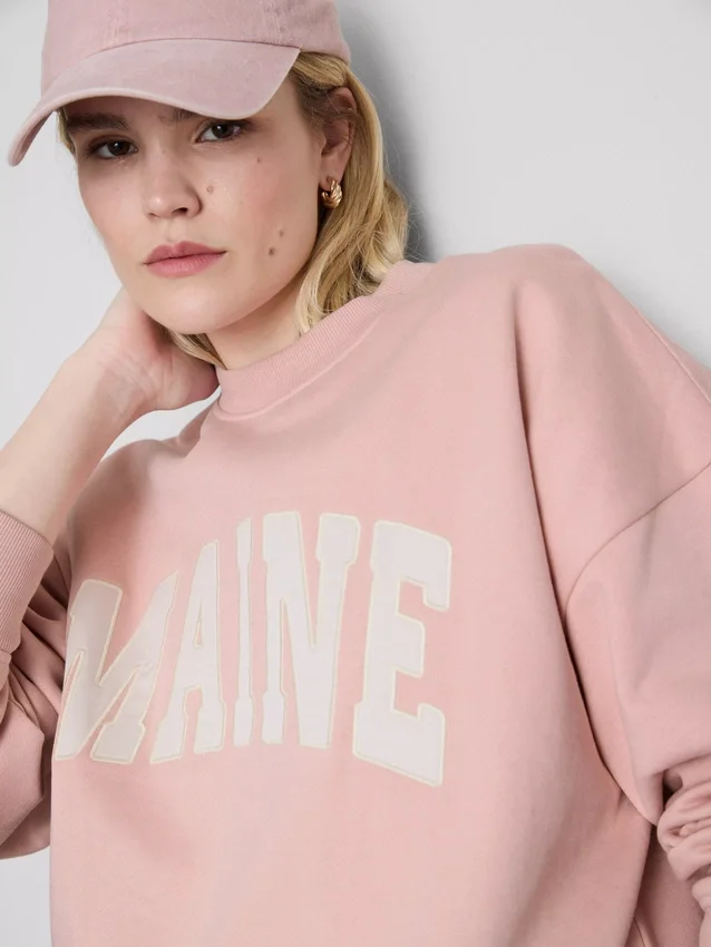 Oversize-Sweatshirt aus baumwollreicher Mischung Oversize-Sweatshirt aus baumwollreicher Mischung