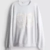 Oversize-Sweatshirt mit kleinem Blumenmuster (98) Oversize-Sweatshirt mit kleinem Blumenmuster (98)