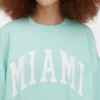 Oversize-Sweatshirt mit „Miami“-Schriftzug Oversize-Sweatshirt mit „Miami“-Schriftzug